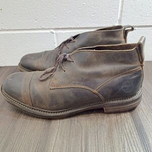 Timberland Chukka Boots. Distressed Black Leather Lace Up Boots Men's Size 12